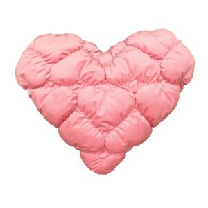 Mingled Threads oversized Pink Heart-Shaped Pillow